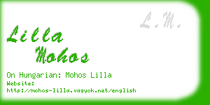 lilla mohos business card